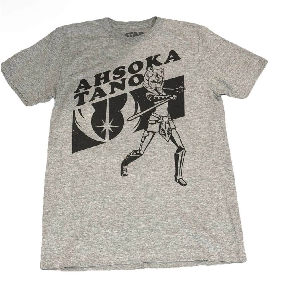 Star Wars Ahsoka Tano Grey Graphic Tee - Unisex Shirt-Size Small
